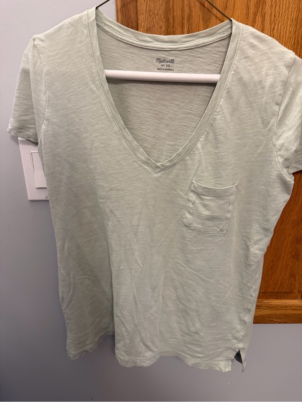 Madewell Light Mint V-Neck Pocket Tee - Men's